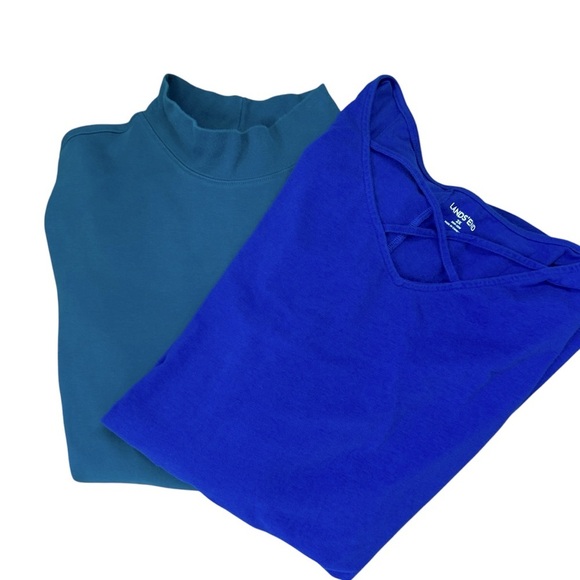 Lands End Bundle of 2 Long Sleeve Tees 2X - Picture 1 of 15